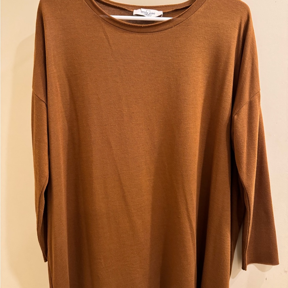 Carly Jean Los Angeles Rust Long Sleeve Top